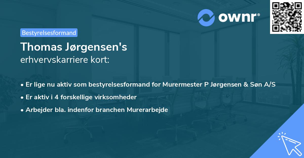 Thomas Jørgensen's erhvervskarriere kort