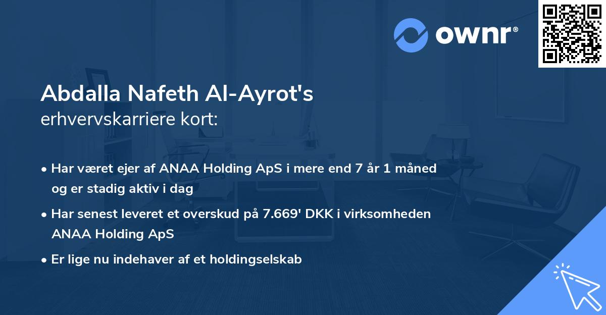 Abdalla Nafeth Al-Ayrot's erhvervskarriere kort