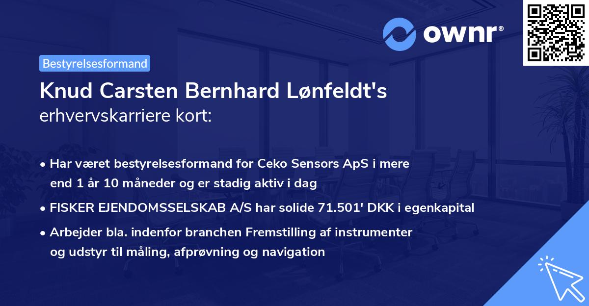 Knud Carsten Bernhard Lønfeldt's erhvervskarriere kort