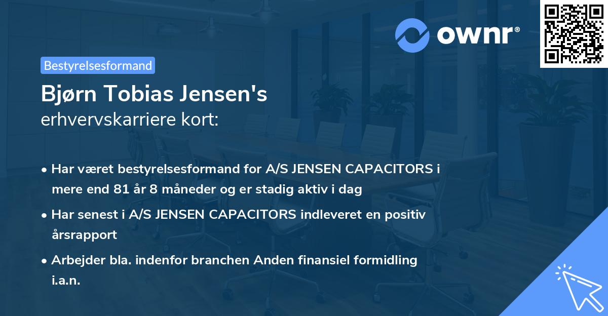 Bjørn Tobias Jensen's erhvervskarriere kort