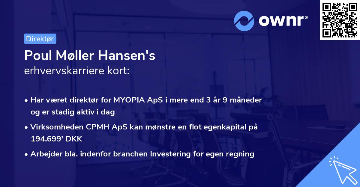 Poul Møller Hansen's erhvervskarriere kort