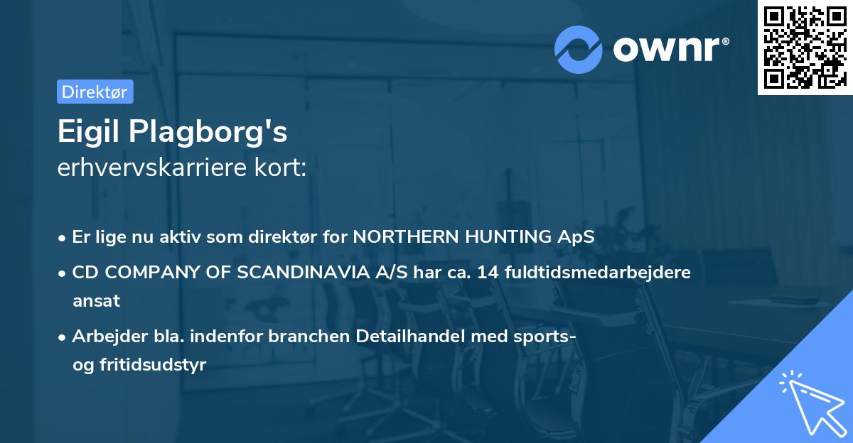 Eigil Plagborg's erhvervskarriere kort