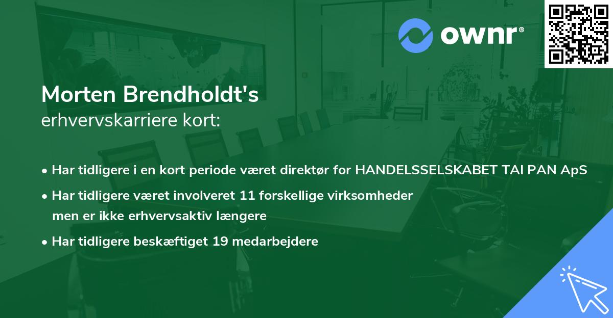 Morten Brendholdt's erhvervskarriere kort