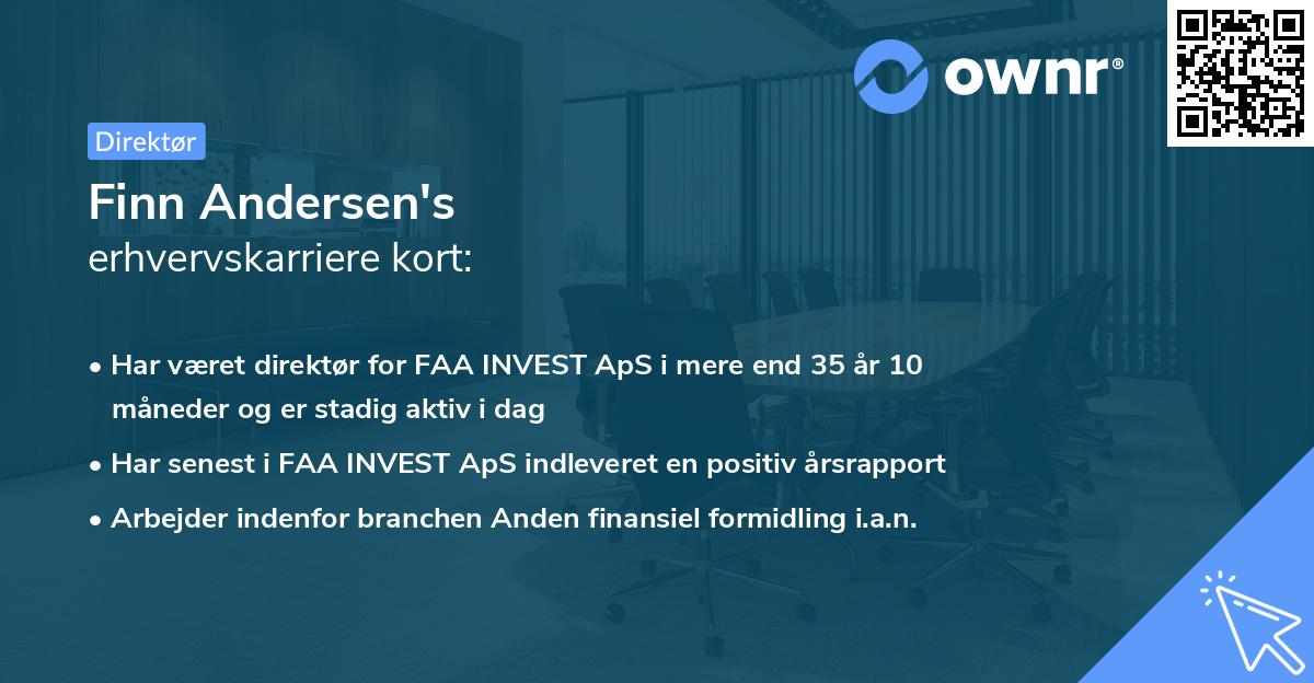 Finn Andersen's erhvervskarriere kort