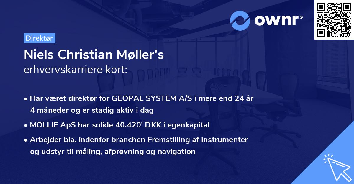 Niels Christian Møller's erhvervskarriere kort