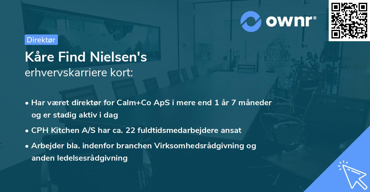 Kåre Find Nielsen's erhvervskarriere kort
