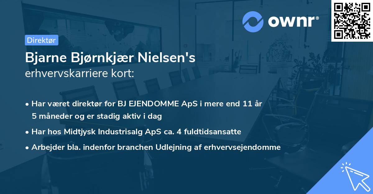 Bjarne Bjørnkjær Nielsen's erhvervskarriere kort