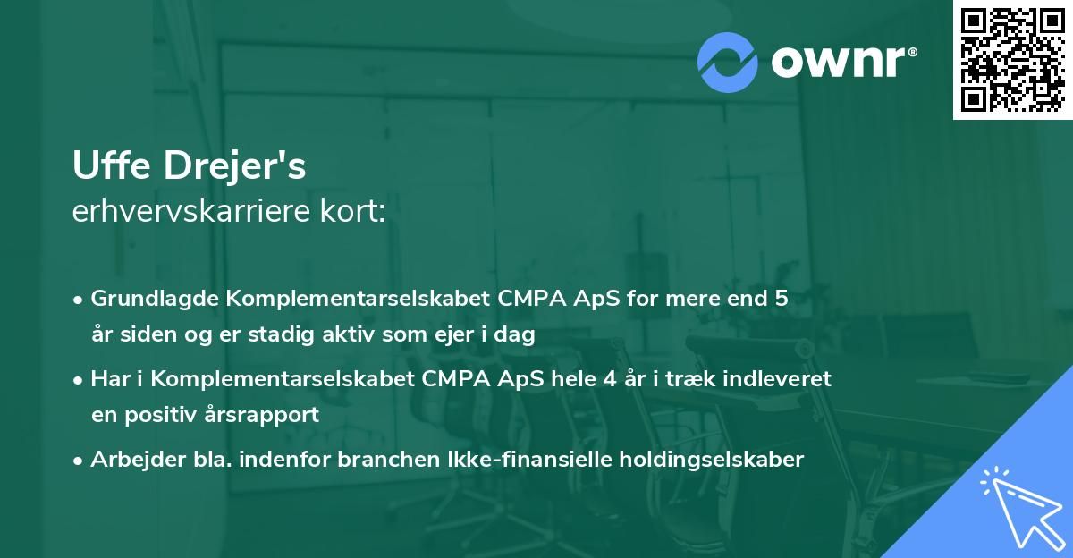 Uffe Drejer's erhvervskarriere kort