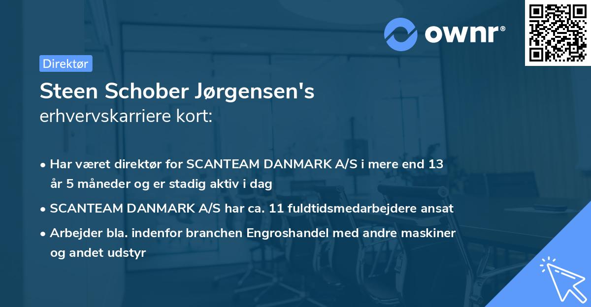 Steen Schober Jørgensen's erhvervskarriere kort
