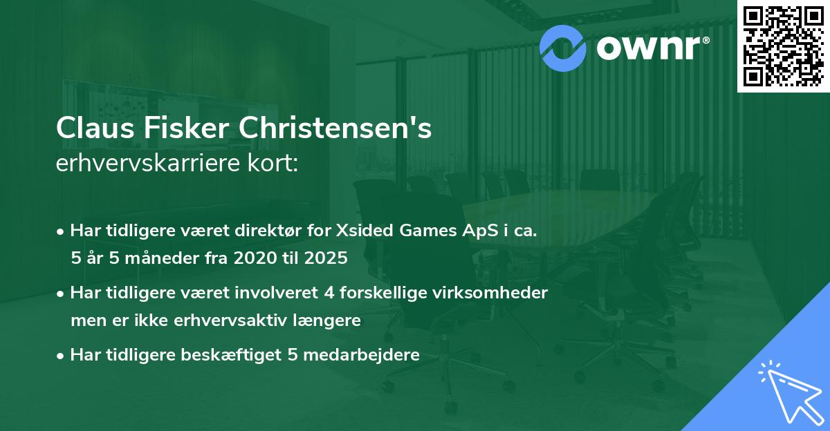 Claus Fisker Christensen's erhvervskarriere kort