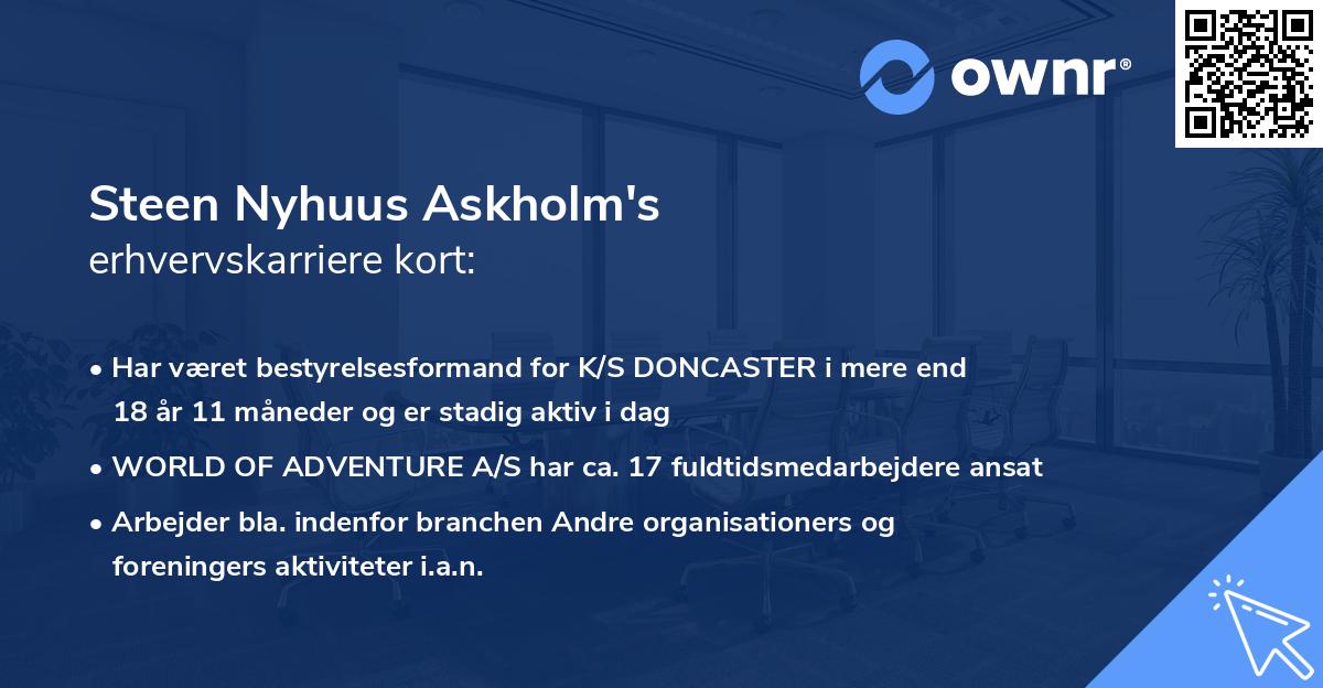 Steen Nyhuus Askholm's erhvervskarriere kort