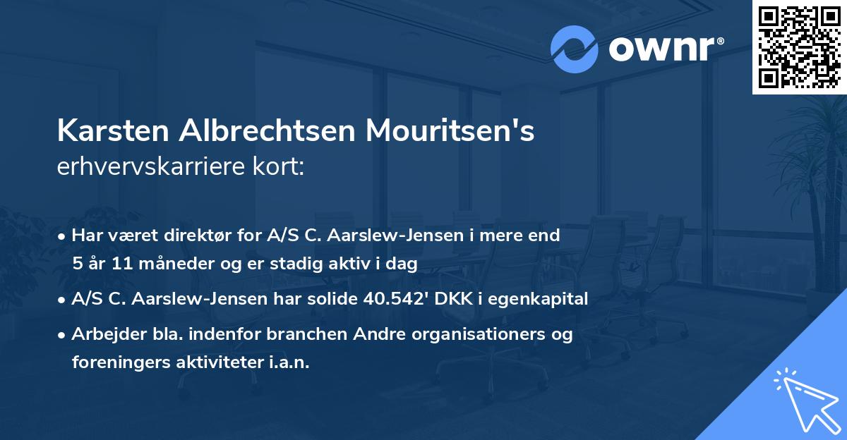 Karsten Albrechtsen Mouritsen's erhvervskarriere kort