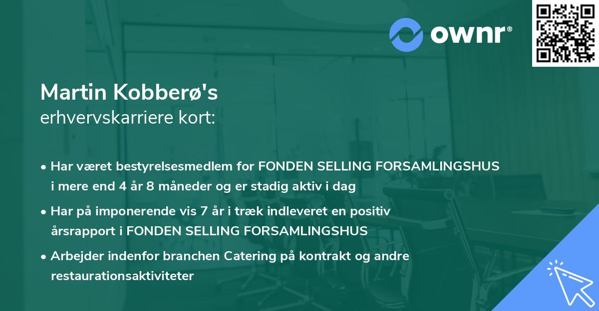 Martin Kobberø's erhvervskarriere kort