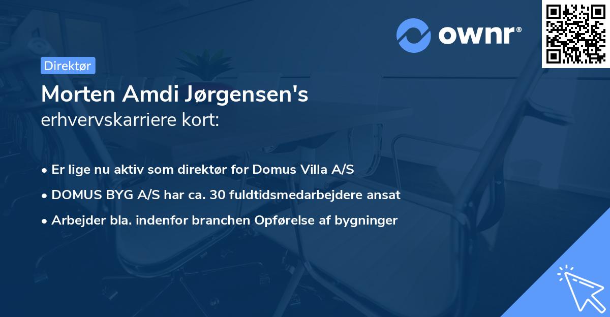 Morten Amdi Jørgensen's erhvervskarriere kort