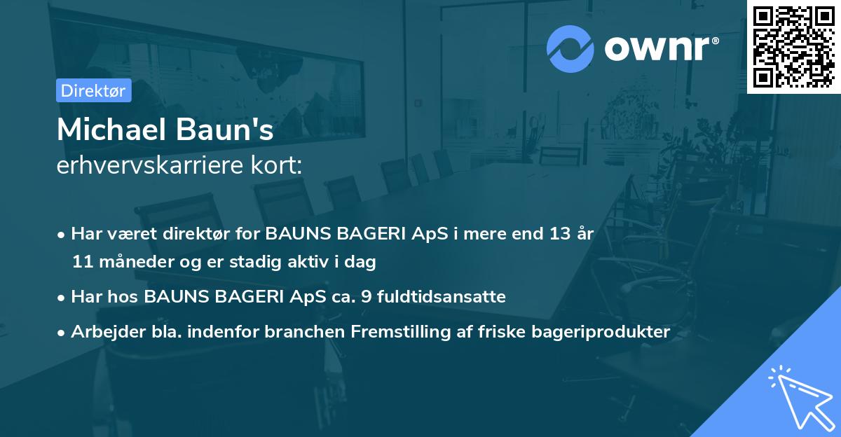 Michael Baun's erhvervskarriere kort