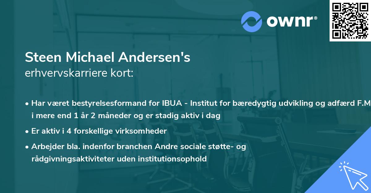 Steen Michael Andersen's erhvervskarriere kort