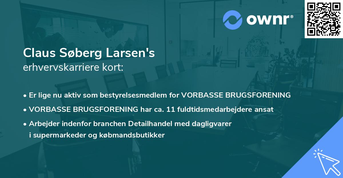 Claus Søberg Larsen's erhvervskarriere kort