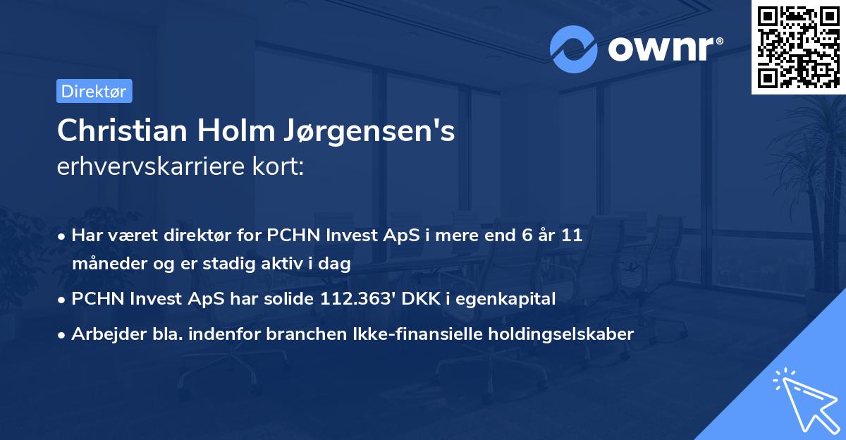 Christian Holm Jørgensen's erhvervskarriere kort