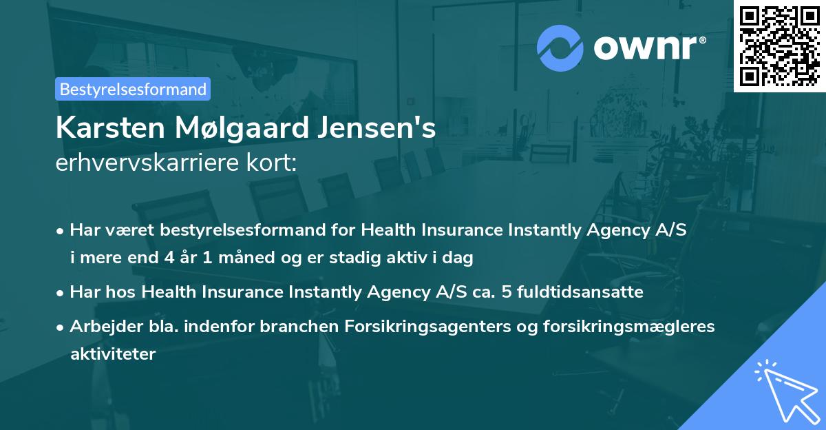 Karsten Mølgaard Jensen's erhvervskarriere kort