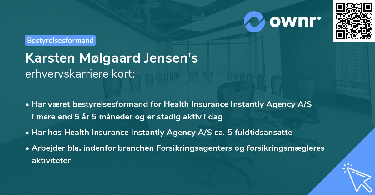 Karsten Mølgaard Jensen's erhvervskarriere kort