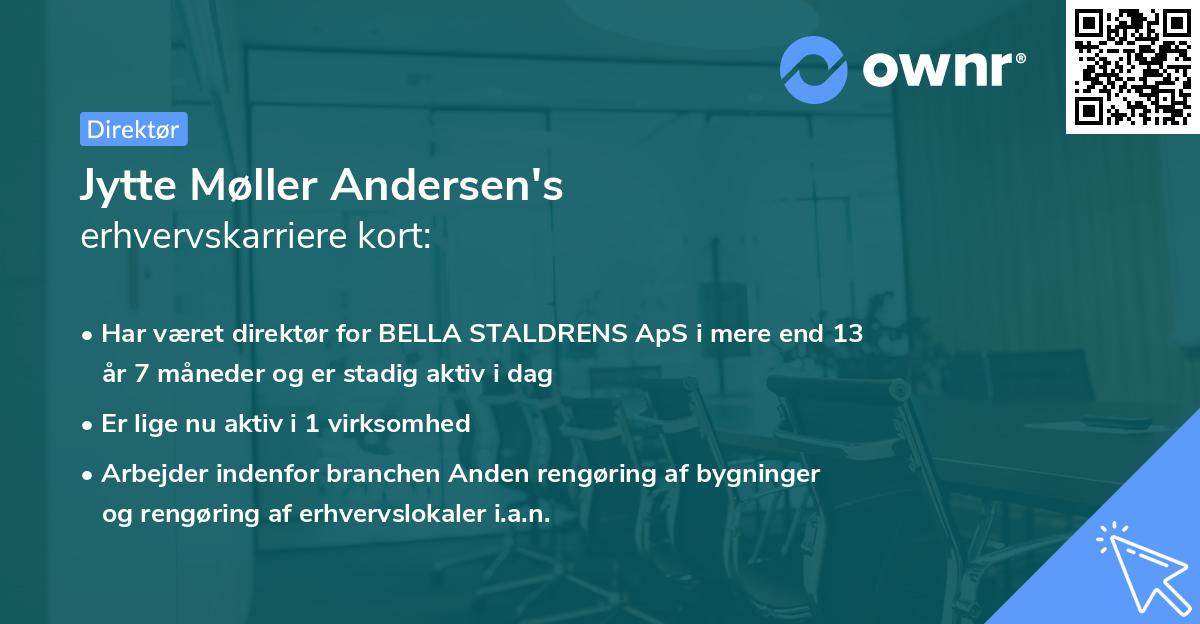 Jytte Møller Andersen's erhvervskarriere kort