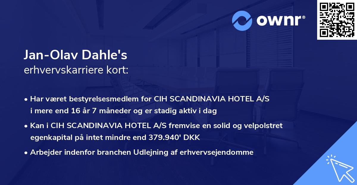 Jan-Olav Dahle's erhvervskarriere kort