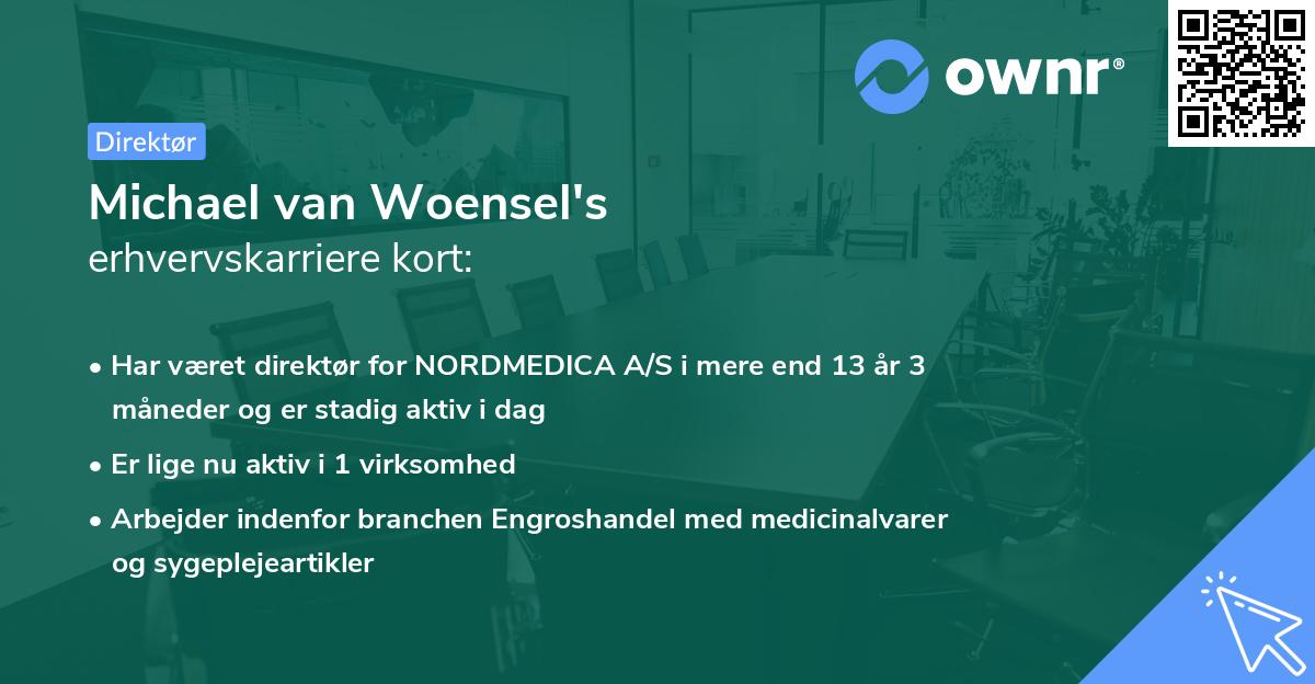 Michael van Woensel's erhvervskarriere kort