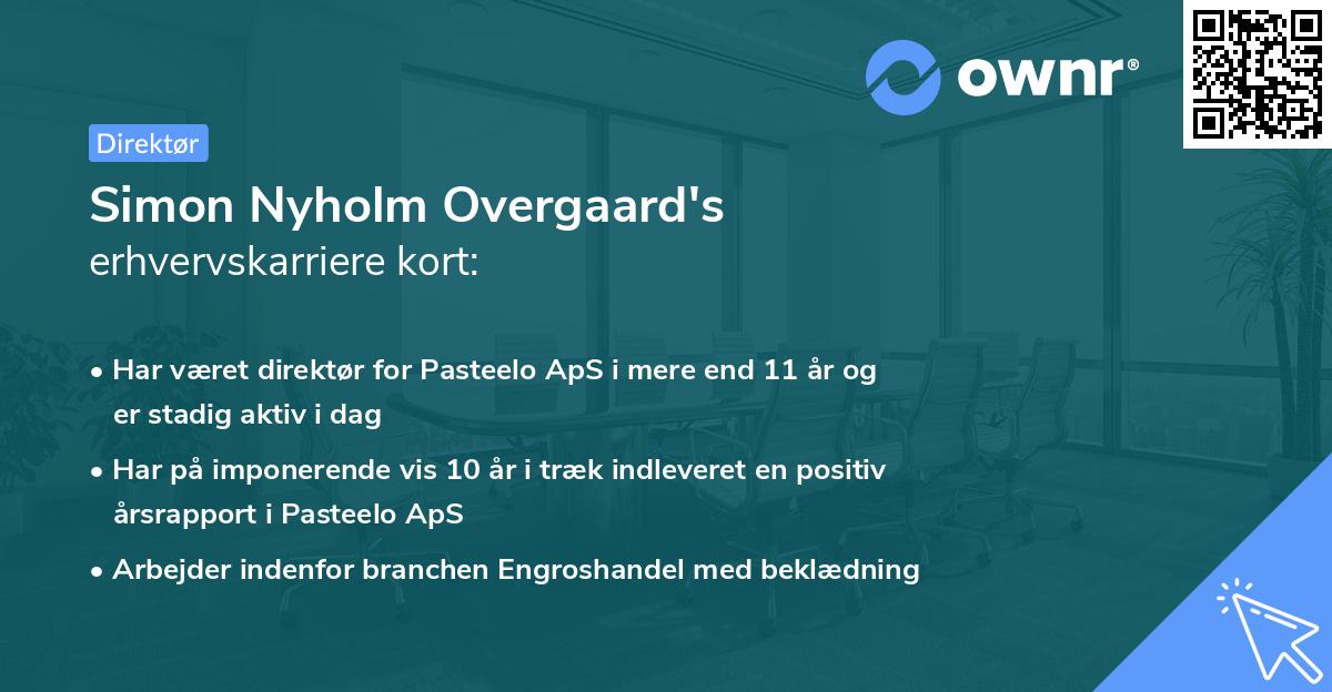 Simon Nyholm Overgaard's erhvervskarriere kort