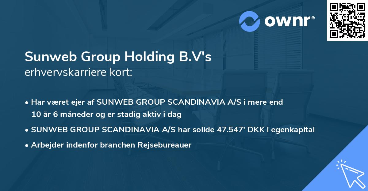 Sunweb Group Holding B.V's erhvervskarriere kort