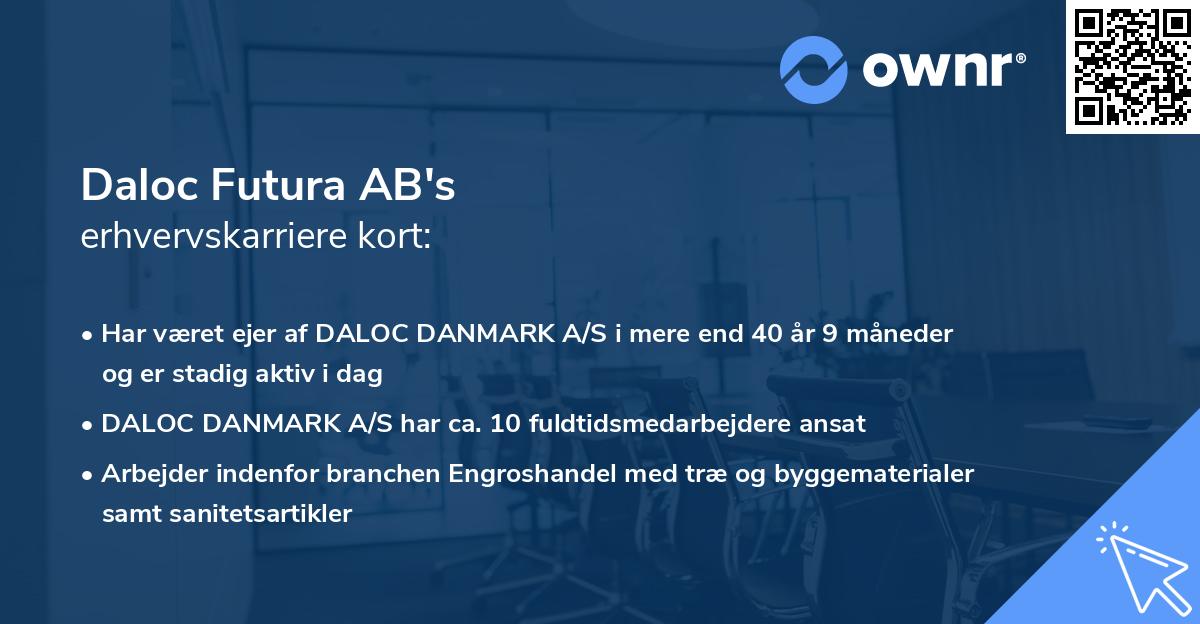 Daloc Futura AB's erhvervskarriere kort