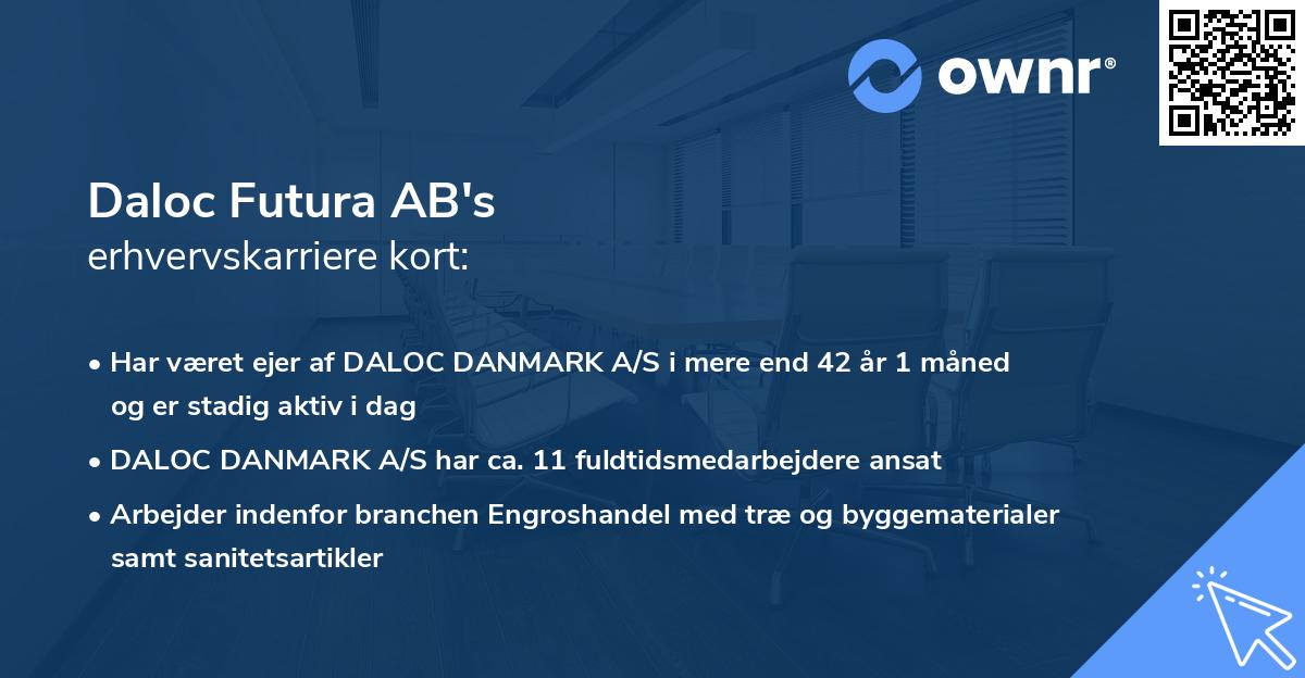 Daloc Futura AB's erhvervskarriere kort