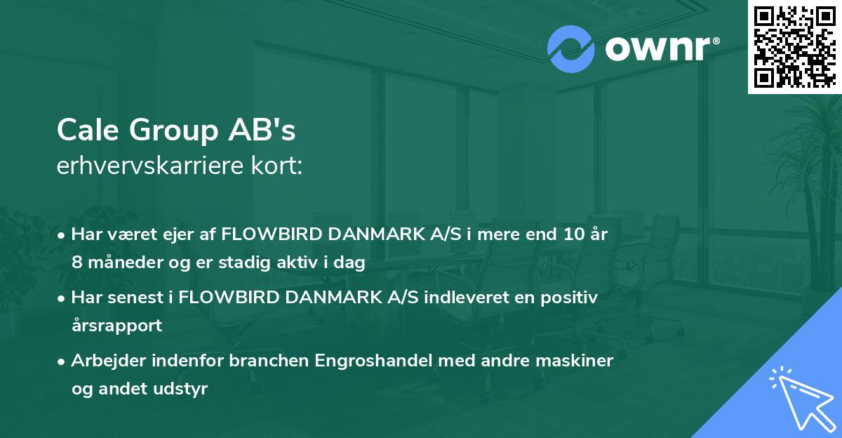 Cale Group AB's erhvervskarriere kort