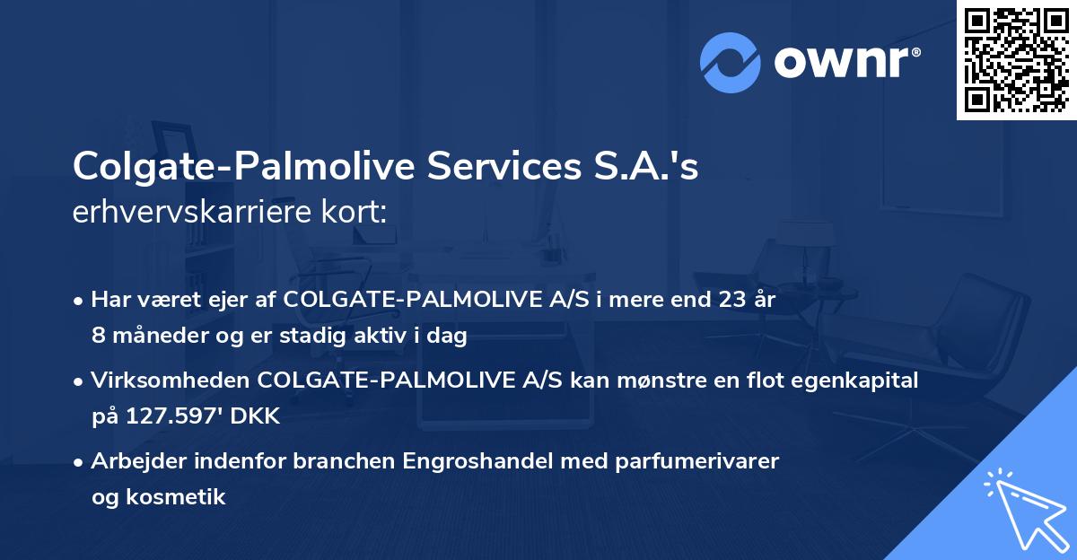 Colgate-Palmolive Services S.A.'s erhvervskarriere kort