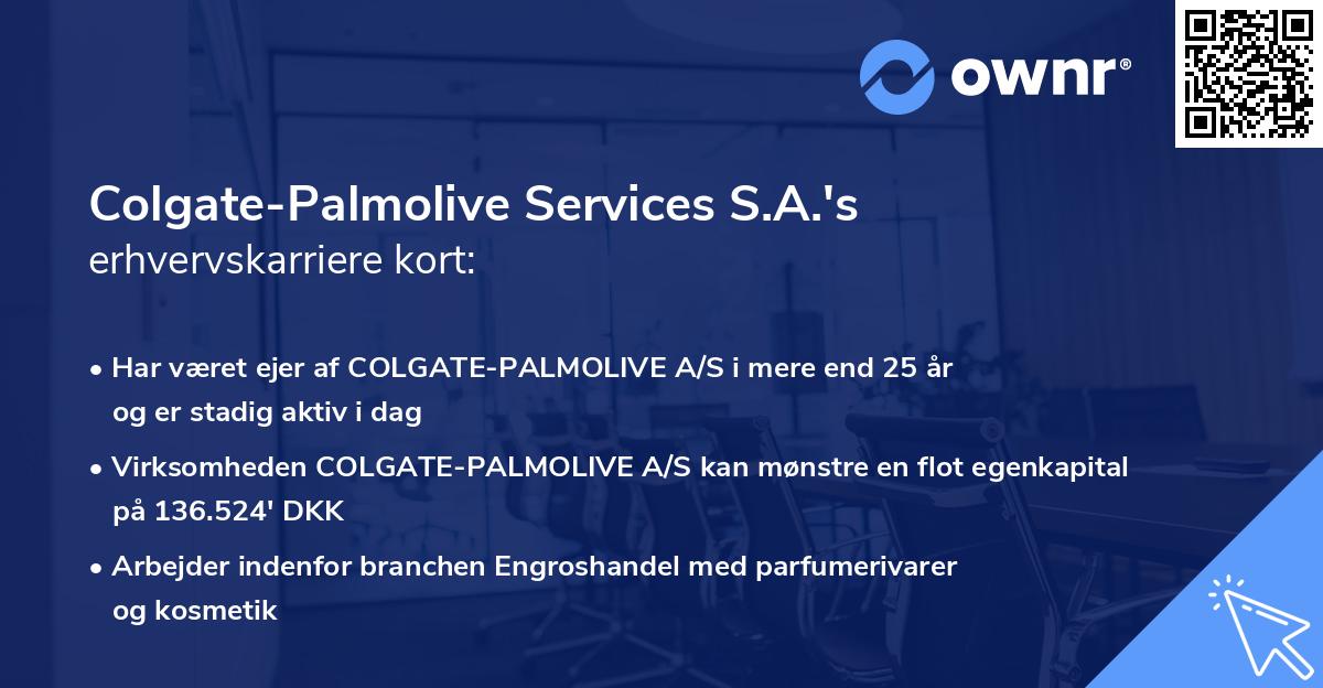 Colgate-Palmolive Services S.A.'s erhvervskarriere kort