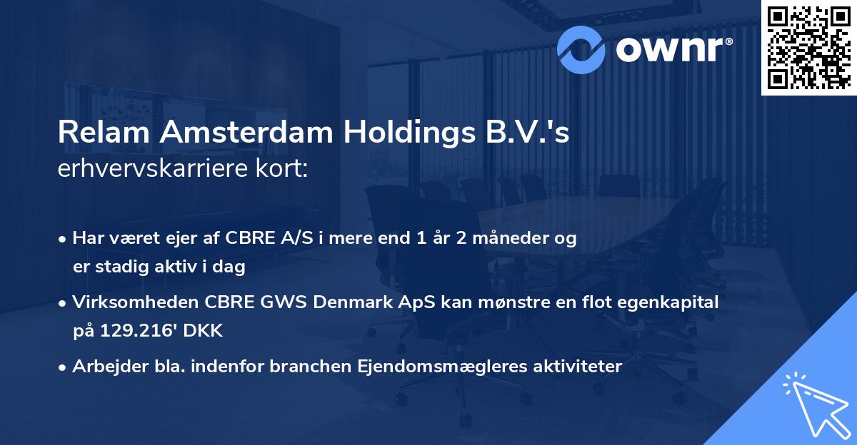 Relam Amsterdam Holdings B.V.'s erhvervskarriere kort
