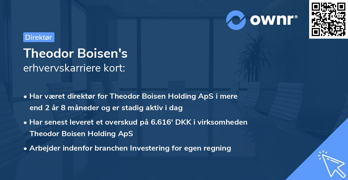 Theodor Boisen's erhvervskarriere kort