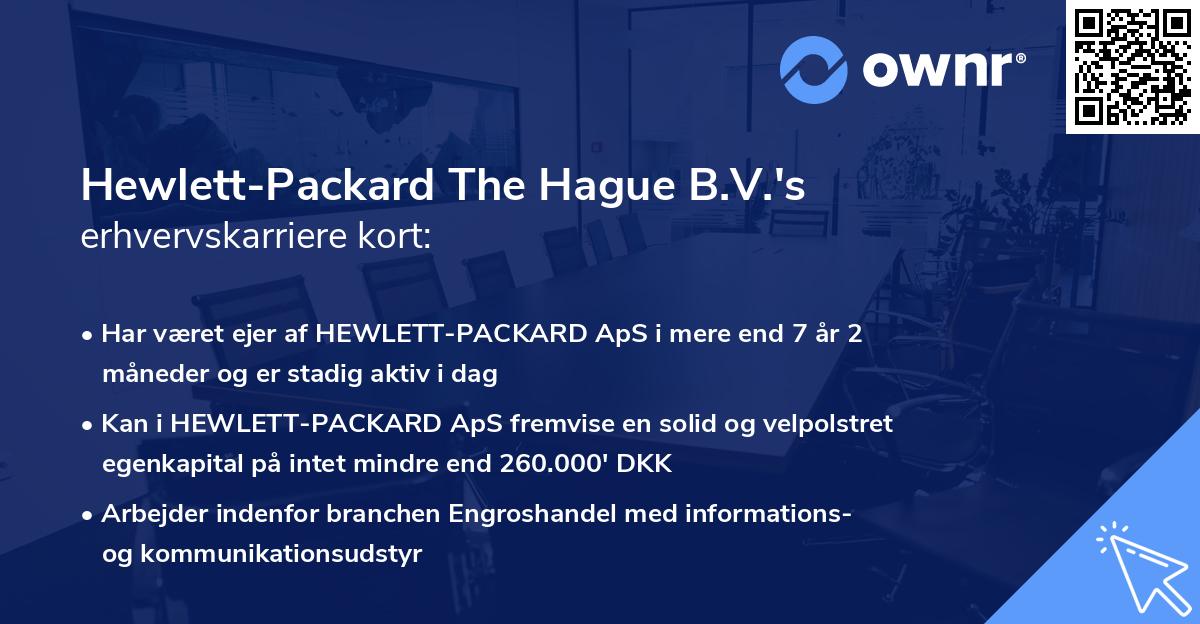 Hewlett-Packard The Hague B.V.'s erhvervskarriere kort