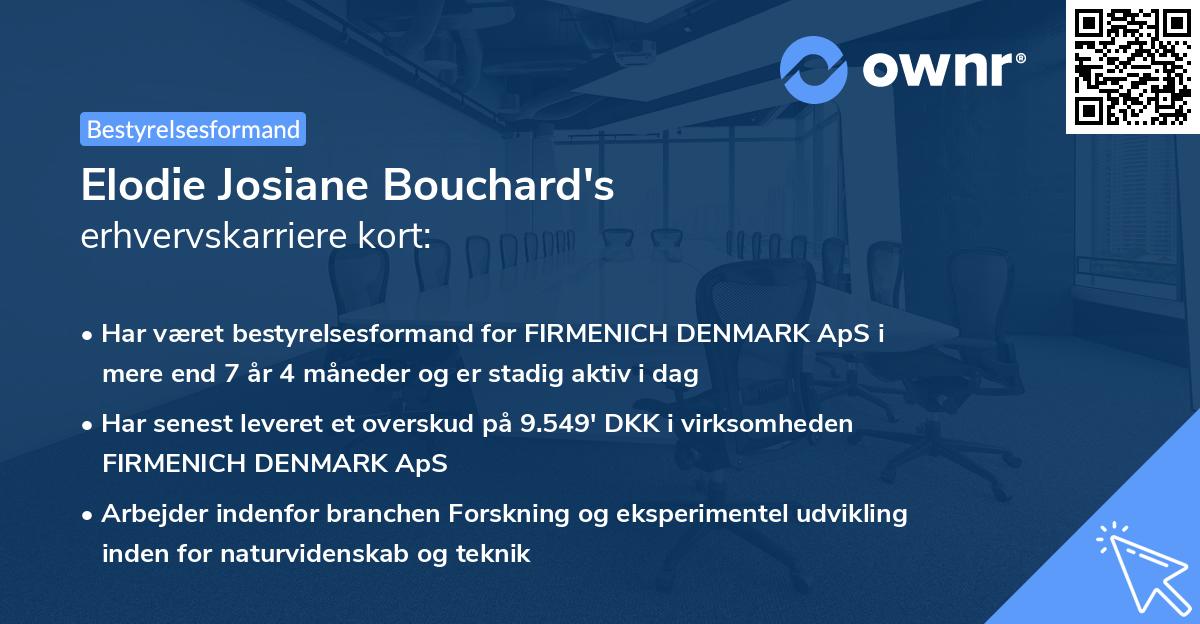 Elodie Josiane Bouchard's erhvervskarriere kort