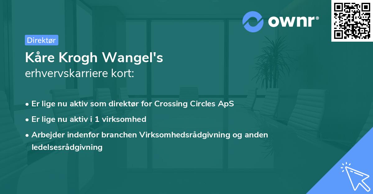 Kåre Krogh Wangel's erhvervskarriere kort