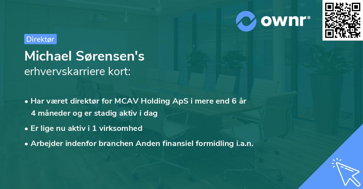 Michael Sørensen's erhvervskarriere kort