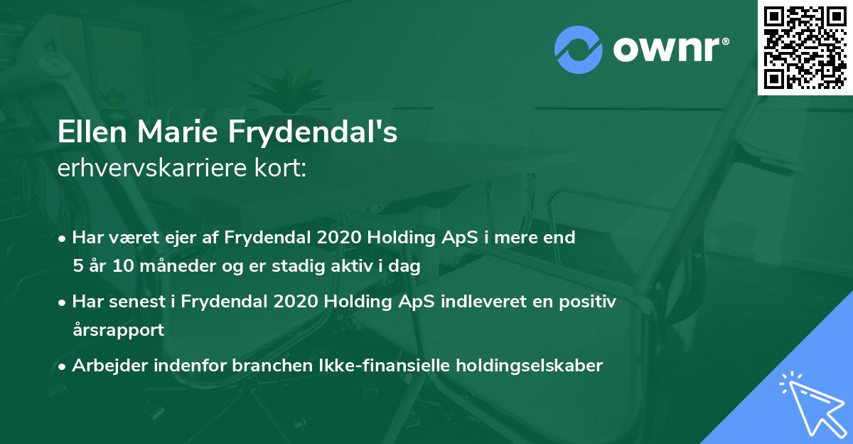 Ellen Marie Frydendal's erhvervskarriere kort