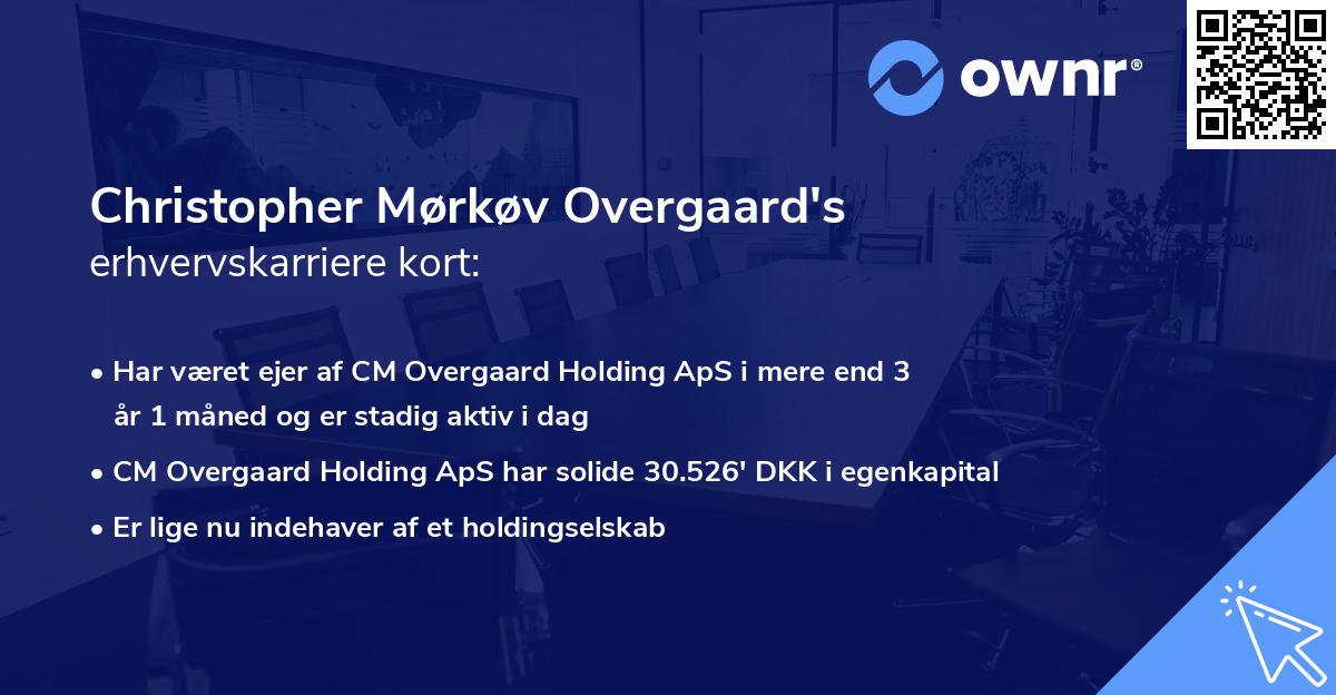 Christopher Mørkøv Overgaard's erhvervskarriere kort