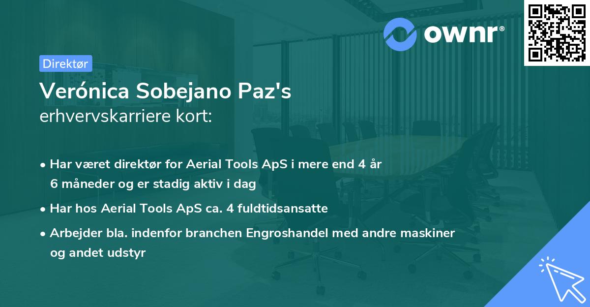 Verónica Sobejano Paz's erhvervskarriere kort