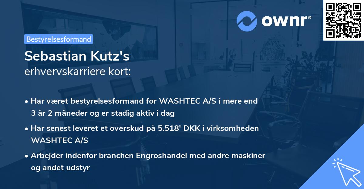 Sebastian Kutz's erhvervskarriere kort
