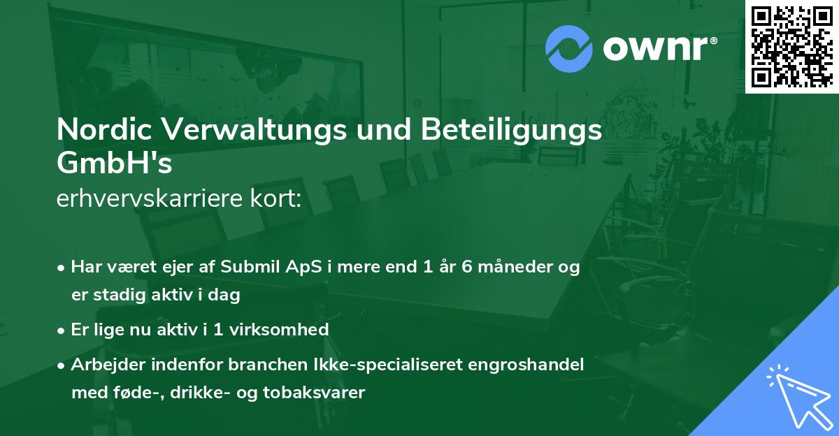 Nordic Verwaltungs und Beteiligungs GmbH's erhvervskarriere kort