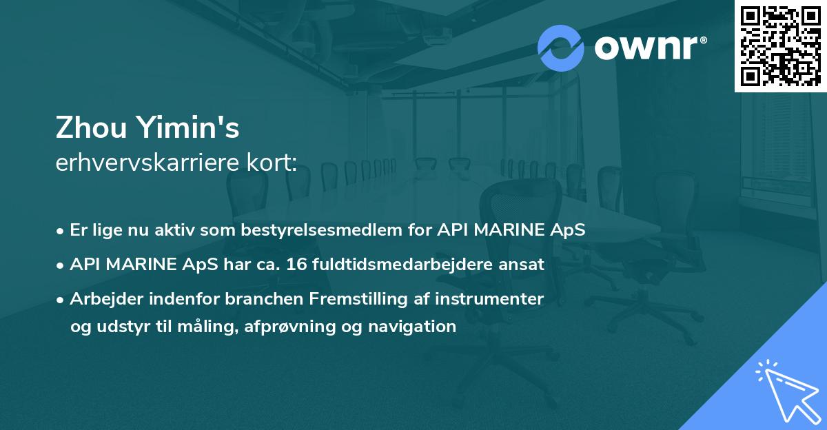 Zhou Yimin's erhvervskarriere kort