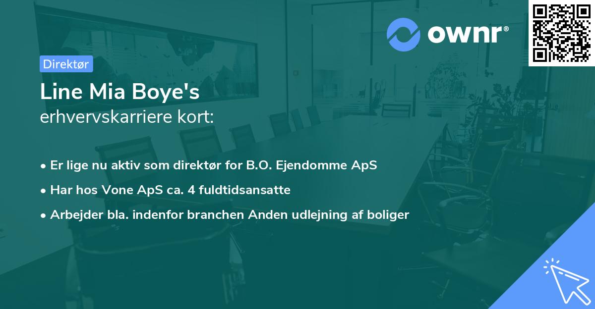 Line Mia Boye's erhvervskarriere kort