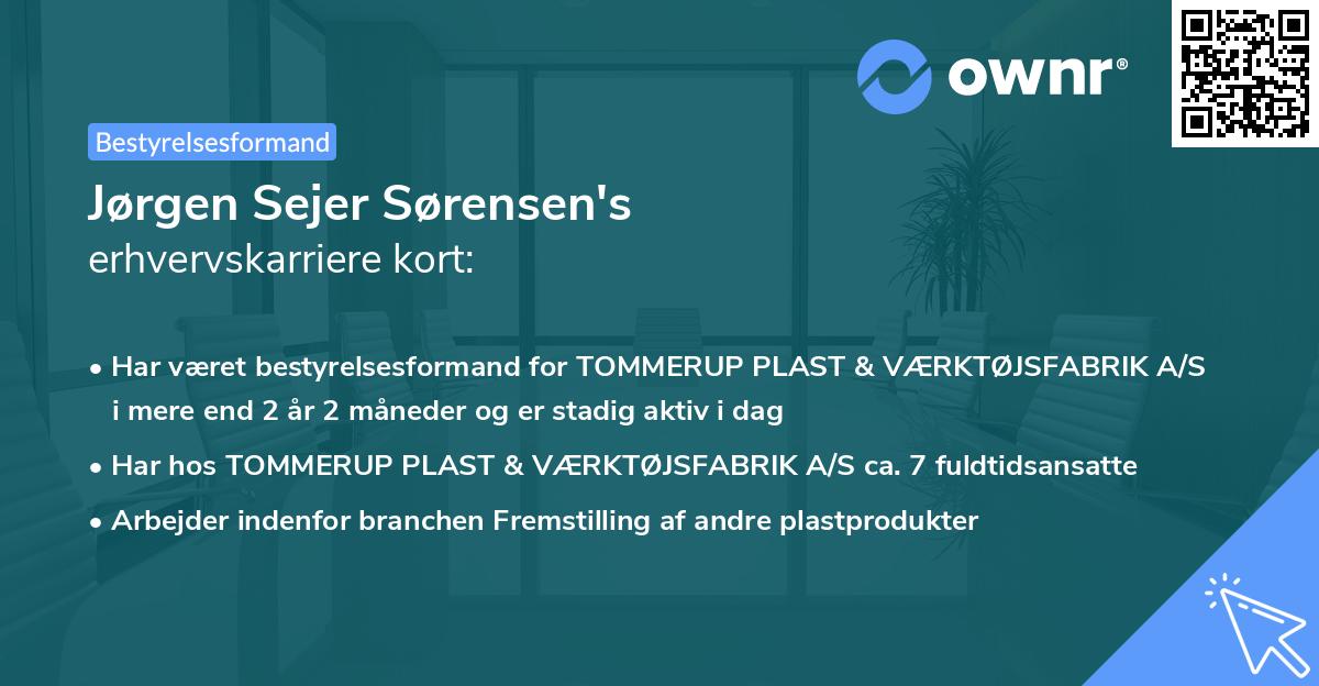 Jørgen Sejer Sørensen's erhvervskarriere kort