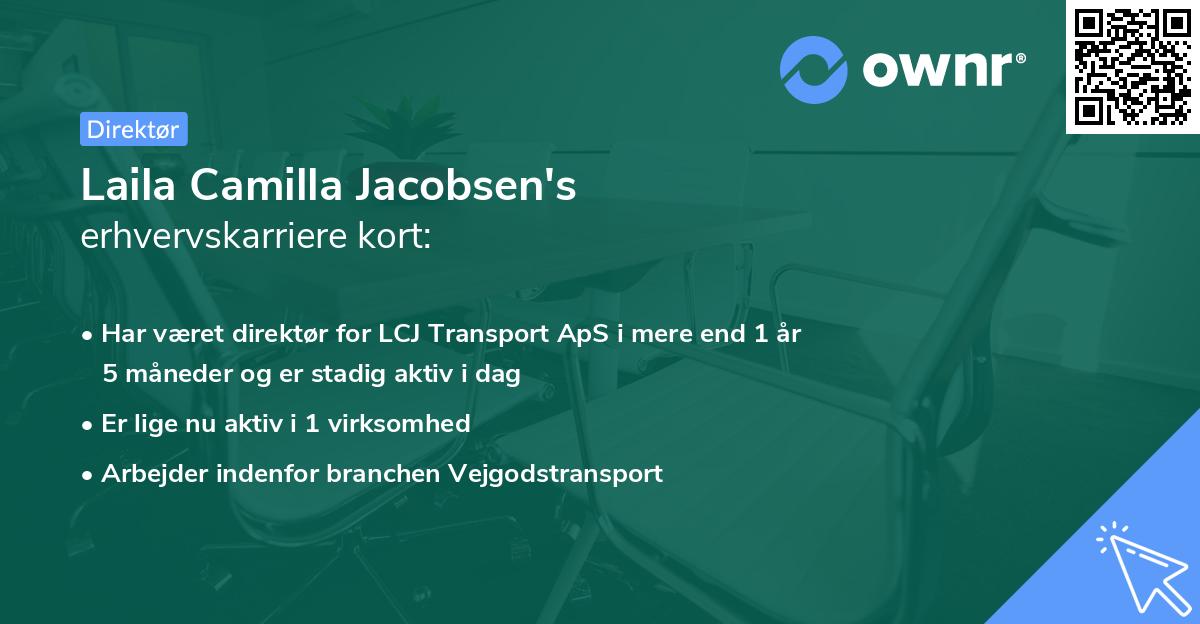 Laila Camilla Jacobsen's erhvervskarriere kort