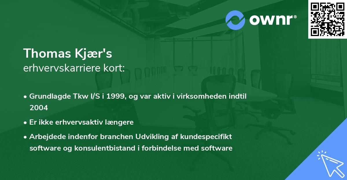 Thomas Kjær's erhvervskarriere kort
